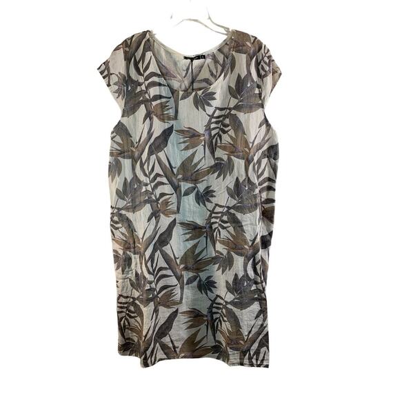 LUNGO L’ARNO Women’s Tropical Print Linen Dress / Size: 2X - Picture 1 of 11